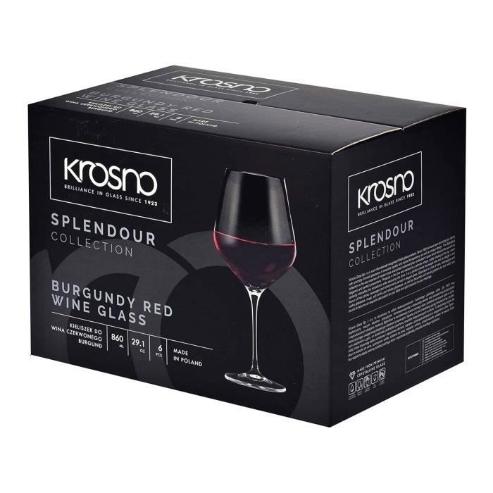 Glasmark KROSNO, 320ml, Set van 6 stuks, longdrinkglazen, drinkglazen, highballglazen, waterglazen, Ideaal voor thuis, restaurant, Klassieke vorm, Hoogglansglas