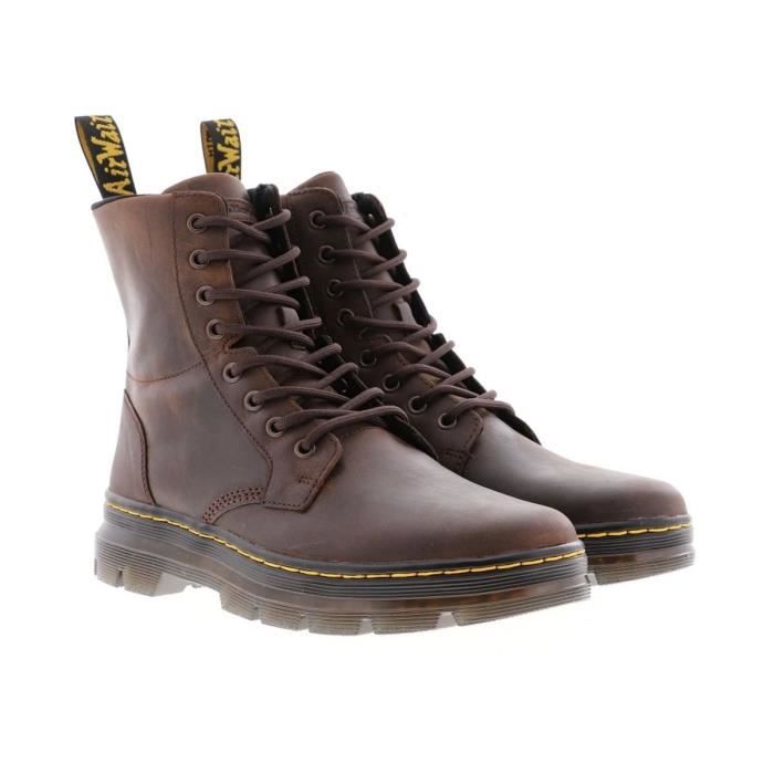 Bottines Femme Dr Martens Combs Leather Cuir Marron Marron Cdiscount Chaussures
