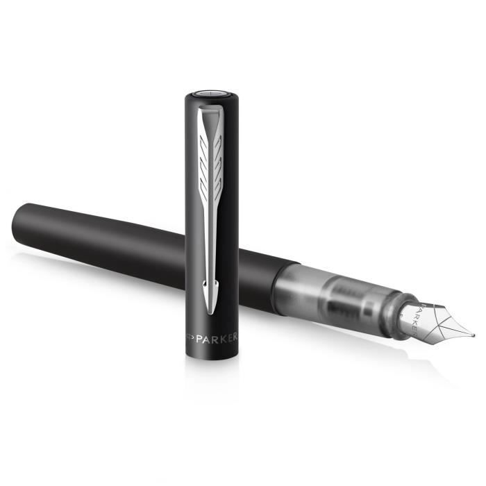 PARKER VECTOR XL Stylo Plume Laque Verte Métallisée Sur Laiton Plume Moyenne Encre Bleue Coffret Cadeau