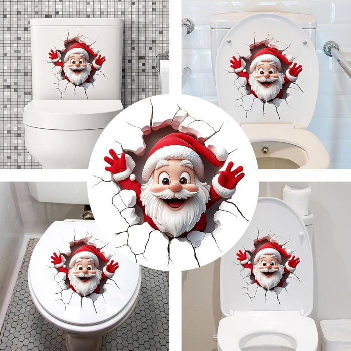 Autocollant De Dessin Animé Du Père Noël Noël Triste Collection D Pere Noel Vacances Du Nouvel An 724548 3614