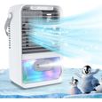 Mini climatiseur portable 4 en 1 aromathérapie 3 vitesses LED
