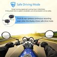 BOITE NOIRE VIDEO - CAMERA EMBARQUEE Dashcam 1 Set Grand Angle G-Sensor Grand Grand Angle Multi-fonction Moto Dash Cam style-Black1-0