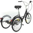Tricycle adulte 20 "3 roues avec panier Tricycle 8 vitesses-0