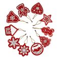 Arbre de Noël Peinture Forets DIY Keychains Kits Full strass Décoratifs Arts d'Arts rouge 10pcs-0