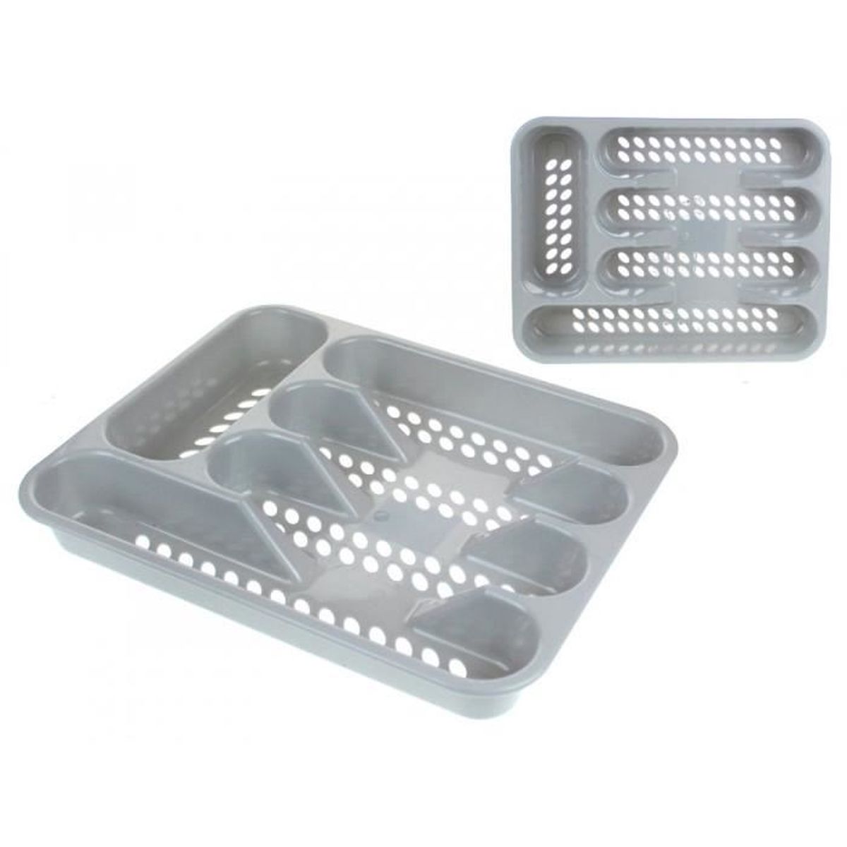 Organisateur Couverts 5 Compartiments – Range-tiroir Plastique 33x26x5 Cm – Pour Fourchettes, Couteaux, Cuillères - 9