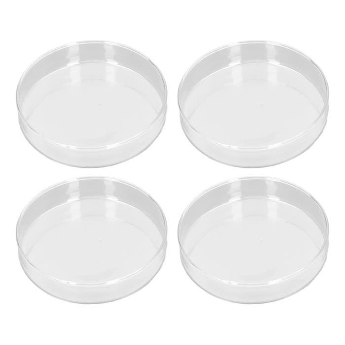 Lot De Boîtes De Pétri Stériles 60x15mm + 2 Pipettes - Plastique Transparent Pour Labo