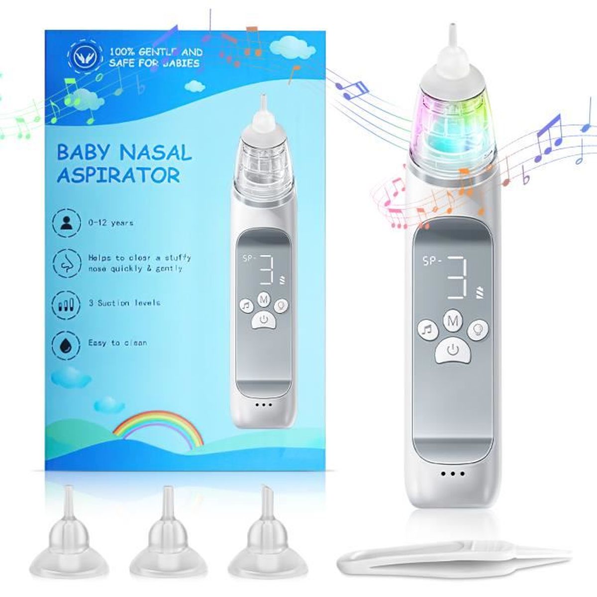 Lot De 3 Seringues Nasales Bébé + Boîte De Rangement – Embouts Silicone Souples, Irrigateur Nasal Manuel Réutilisable