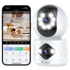 LOSEI Caméra Surveillance WiFi Intérieure à Double Objectif 4MP 4K Vision Nocturne 20m AI Détection Humaine Audio Bidirectionnel