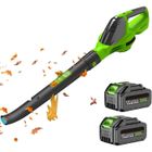 PRUMYA Souffleur Batterie Sans Fil 3000W – 2x Batteries 3.0Ah et Chargeur Rapide, 5 Niveaux de Puissance, 21V, 60 Min d’Utilisation,