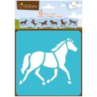 Pochoirs - AVENUE MANDARINE - Chevaux - Adaptés aux plus petits - Lavable à l'eau savonneuse