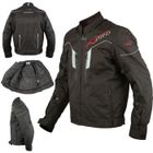 APRO Textile Blouson Moto Protections CE Respirant Réfléchissant Noir 3X