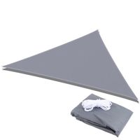 Voile d'ombrage triangulaire - ARTECSIS - 5x5x5m - Gris - Protection UV imperméable