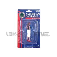 Voiture Miniature de Collection - AMERICAN DIORAMA 1/18 - FIGURINES Pin-Up Girl - Suzi - Black / Red