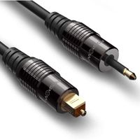 (1.8m) Câble Optique Mini TOSLINK (Toslink 3.5mm vers - à Mini Toslink 3.5mm),Câble Optique Audio Numérique Qualité Supérieure[13]