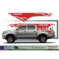 TOYOTA HILUX 4x4 - ROUGE - Kit Complet  - Tuning Sticker Autocollant Graphic Decals