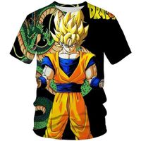 3D Imprimé Anime Dragon Ball T-Shirt Enfant Femmes Hommes Goku Tee Super Saiyan Manga Tshirts Tee Manches Courtes Shirt Casual