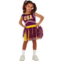 Déguisement Pompom Girl Lila Enfant - FIESTAS GUIRCA, S.L. - Taille 10 ans - Violet - Multicolore