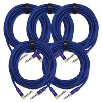 5x SET Pronomic Trendline INST-6B câble à instrument 6 m bleu