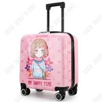 TD® Valise de chariot pour enfants de dessin animé roue universelle valise d'étudiant mot de passe valise d'embarquement de voyage