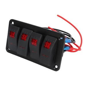Interrupteur à bascule 12V Rond - Indicateur LED rouge - Voiture/Bateau/  Camper par | bol
