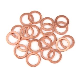 X AUTOHAUX 5pcs Copper Washer Flat Sealing Gasket Ring Spacer for Car 21 x 26 x 1.5mm 