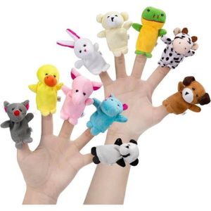 THÉÂTRE - MARIONNETTE Marionnettes à Doigts Enfants L'heure du Conte Jouets Animaux Mini Poupées pour Spectacles Jeux Écoles Fournitures Les Fêtes,10pcs