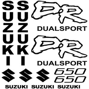 DÉCORATION VÉHICULE Stickers Suzuki DR 650 Ref: MOTO-146 Noir
