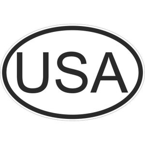 Autocollant sticker ovale oval drapeau code pays usa floride