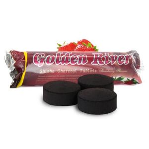CHARBON À CHICHA Golden River - Sachet de 10 charbons fraise