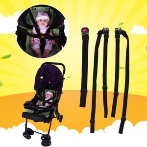 AvoDovA Sangles de chaise haute universelles à 5 points, sangles réglables  pour harnais de sécurité pour bébé avec coussinets d'épaule et coussinet de  protection pour poussette/landau/poussette