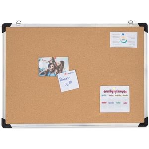 Tableau D Affichage En Liège Cadre Aluminium Vitré Tableau Liege 90 X 120 Achat Vente Pas Cher