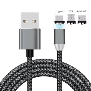 3 câbles USB magnétiques Callstel compatibles avec iPhone 1 m pour Chargement et Transfert 