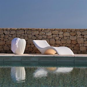 CHAISE LONGUE Chaise longue, chaise longue, jardin, chaise longue, design blanc Vega