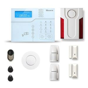 Alarme Maison Sans fil GSM complet avec sirènes intérieure / extérieure et  détecteurs de fumée connectés. - Cdiscount Bricolage