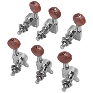 Iycorish 4Pcs Ukulele Guitare et Petit 4 Cordes de Guitare accordage Pinces Mecaniques 2R et 2L Vis de Montage incluses--Argent et Noir 