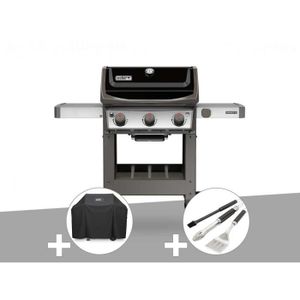 BARBECUE Barbecue gaz Weber Spirit II E-310 + plancha + Housse + Kit ustensiles 3 pièces Better