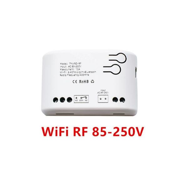 Module Commutateur Relais à Contact Sec, Interrupteur Intelligent Sans Fil, Tuya Dry Contact, Relais Interrupteur, DIY DC 12/24V AC 100-240V Fonctionne Avec Alexa Google Alic De Yueyang