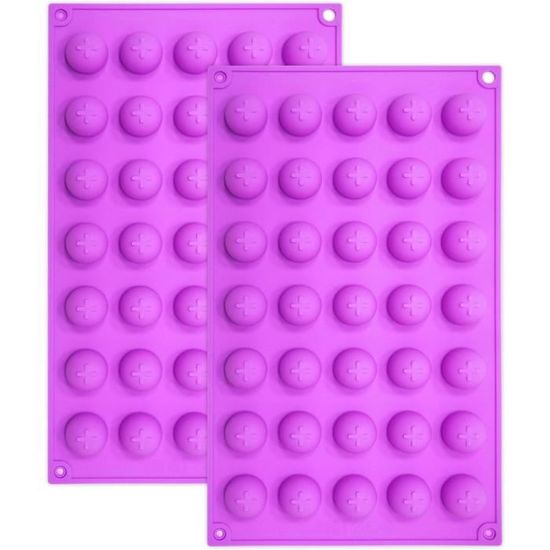 2 Moules En Silicone Demi-Sphère - 15 Cavités De 3cm - Pour Chocolat, Gélée, Glaçage