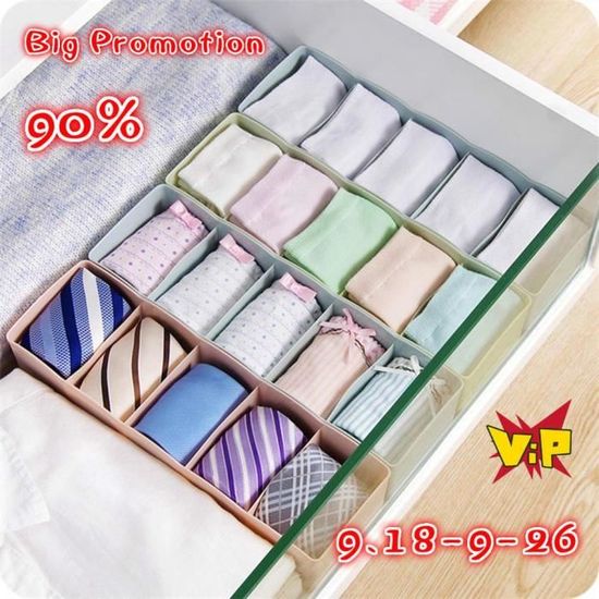 5 Grilles Tiroir Boite Rangement Chaussettes Sous Vetements