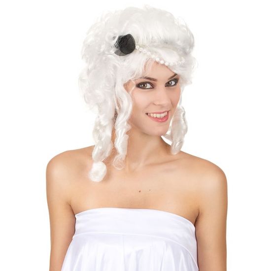 Perruque renaissance femme Accessoire de d guisement Blanc