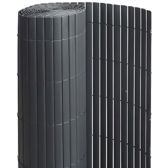 canisse en pvc anthracite 90 d occultation longueur 12 m hauteur 1 20 m cdiscount jardin