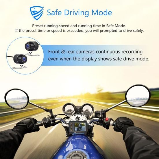 BOITE NOIRE VIDEO - CAMERA EMBARQUEE Dashcam 1 Set Grand Angle G-Sensor Grand Grand Angle Multi-fonction Moto Dash Cam style-Black1