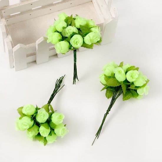 Lot De 100 Tiges Artificielles En Fil Vert - Pour Fleurs DIY, Décorations, Arrangements Floraux