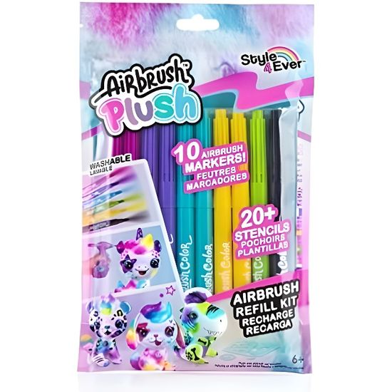 Canal Toys- Airbrush Chaton Chat Peluche, OFG 248, Blanc