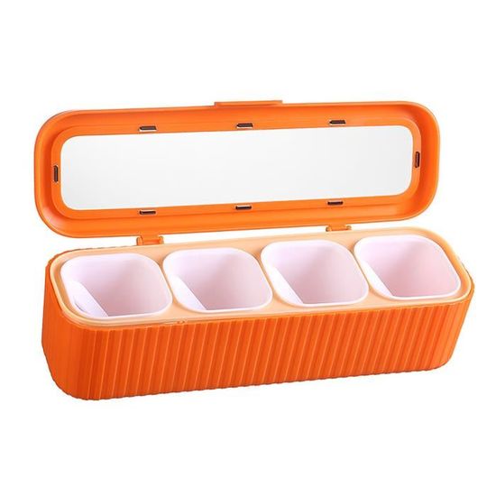 Lot De 4 Petits Pots à épices En Verre - Pour Sel, Poivre, épices - Format Miniature Portable - Idéal Pique-nique, Barbecue