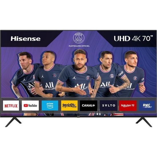 HISENSE 70AE7000F - TV LED UHD 4K 70" (177cm) - HDR 10+ - Ecran sans bord - Smart TV - 3xHDMI