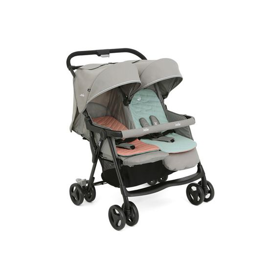 Poussette double JOIE Aire Twin Gris 4 roues Naissance