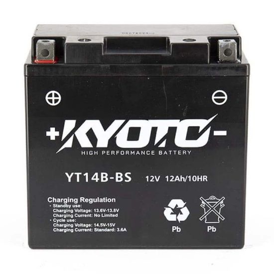 Batterie Kyoto pour Moto Yamaha 1000 FZS Fazer 2001 à  2005 YT14B-BS SLA / 12V 12Ah