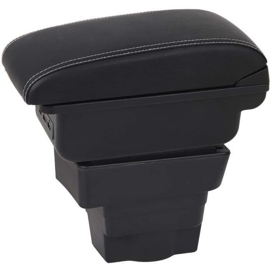 Accoudoir Central Avec Rangement Double Couche Pour Fiat 500 2012-2015 - Ports USB Inclus