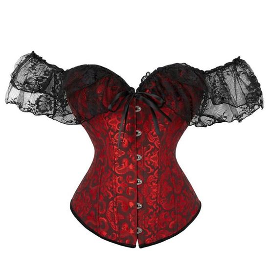 Corset Femme Bustier Dentelle Avec Floral Vintage Bustier Mariage Deguisement Gothique Mariage Medieval Habiller Corset Rouge 2 Rouge 2 Cdiscount Pret a Porter